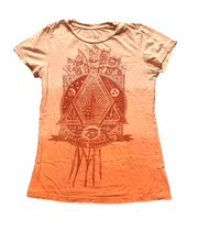 Load image into Gallery viewer, VOLCOM Shirt Youth Medium Peach Ombre Universal Visionaries Streetwear Girls