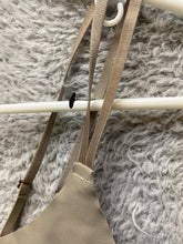 Load image into Gallery viewer, Lucky Brand Sports Bra Womens Large Taupe Double Strap Nylon Spandex Yoga Padded