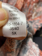 Load image into Gallery viewer, Ellos Dress Womens 5X Peach AOP Flower Boho Rayon Tiered Lagenlook Plus Maxi