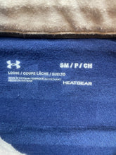 Load image into Gallery viewer, Under Armour Shirt Adult Small Navy Striped Preppy Loose HeatGear Golf Polo Mens