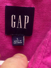 Load image into Gallery viewer, GAP Shirt Womens Large Hot Pink Button Up Linen Rayon Viscose Casual Blouse