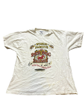 Load image into Gallery viewer, VTG Red Dog Saloon Shirt Adult Large Ivory Juneau Alaska Musical Note 90s Mens