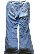 Load image into Gallery viewer, Roca Wear Jeans Womens 22 (43x33) Blue Denim Spandex Stretch Flared Embroidery
