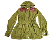 Load image into Gallery viewer, Free People Jacket Womens Small Army Green Jens Pirate Booty Boho Shacket Snaps