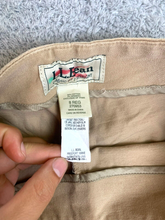 Load image into Gallery viewer, LL Bean Pants Womens 8 (30x27) Tan Classic Fit Straight Spandex Stretch Chino
