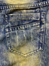 Load image into Gallery viewer, Trillnation Shorts Adult 34x14 Blue Denim Distressed Punk Acid Wash Jean Mens