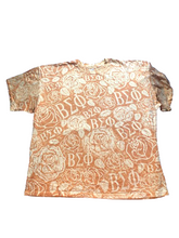 Load image into Gallery viewer, VTG Beta Phi Zeta Shirt Adult 3XL XXXL Yellow AOP Rose Symbols Dope 90s Mens