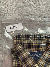 Load image into Gallery viewer, Ralph Lauren Shirt Adult Medium Navy Blue Yellow Plaid Greggor Button Up Mens