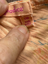 Load image into Gallery viewer, Fresh Produce Dress Womens Small Peach Cut Out AOP Flower Boho Summer Sample USA
