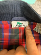 Load image into Gallery viewer, Vintage Lacoste Jacket Adult Extra Large Navy Zip Up Lined Plaid Bomber Mens