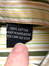 Load image into Gallery viewer, Southpole Shirt Adult 4XL Green Y2K Striped Button Up Signature Series Mens