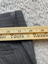 Load image into Gallery viewer, Banana Republic Pants Adult 34x32 Gray Striped Straight Leg Flat Front Dress Men