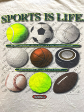 Load image into Gallery viewer, VTG Big Ball Sports Shirt Youth Large Dingy White Single Stitch Sportswear Boys