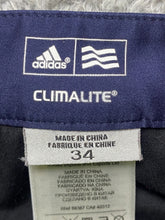 Load image into Gallery viewer, Adidas Shorts Adult 34 Navy Blue Pleated Golf Athletic Embroidered Logo Mens