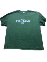 Load image into Gallery viewer, VTG Lenny & Joe’s Fish Tale Shirt Adult 2XL Forest Green Feeding Frenzy Y2K Mens