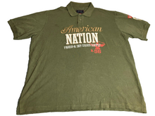 Load image into Gallery viewer, Parish Nation Shirt Adult 3XL XXXL Army Green American Military Golf Polo Mens