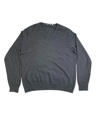 Load image into Gallery viewer, UNIQLO Sweater Adult Extra Large Black V-Neck Wool Blend Outerwear Pullover Mens