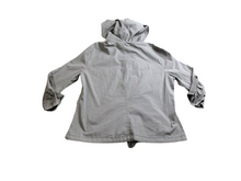 Load image into Gallery viewer, XCVI Sweatshirt Womens Large Gray Full Zip Pockets Spandex Hoodie Sweater Ladies