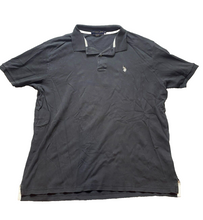 Load image into Gallery viewer, US Polo Assn Shirt Adult Extra Large Black White Pony Casual Golf Collared Mens