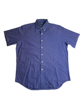 Load image into Gallery viewer, Ralph Lauren Shirt Adult Large Blue Grid Checkered Button Up Blake Blue Pony Men
