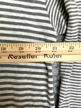 Load image into Gallery viewer, J Jill Dress Womens Medium Gray Striped Oversized Pockets Lagenlook Ladies