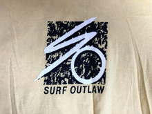 Load image into Gallery viewer, VTG Surf Outlaw Shirt Adult Large Yellow Surfing Around The World 80s 90s Mens