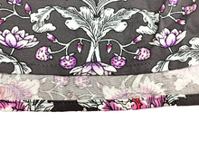 Load image into Gallery viewer, Lane Bryant Shirt Womens 22 Black Purple AOP Flower Boho Blouse Tunic Plus Lady