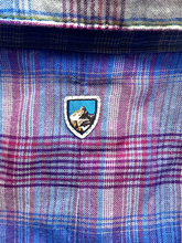 Load image into Gallery viewer, Kuhl Shirt Womens Small Blue Pink Kamila Flannel Plaid Oversized Casual Comfy