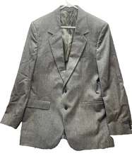 Load image into Gallery viewer, VTG Curlee 2 Piece Suit Mens 46 Gray Virgin Wool Sport Coat Blazer Dress Pants