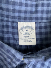 Load image into Gallery viewer, Brooks Brothers 1818 Shirt Adult Extra Large Blue Regent Button Up Flannel Mens