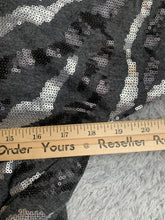Load image into Gallery viewer, Lumiere Sweater Womens Large Black Asymmetrical Waterfall Sequins Boho Cardigan
