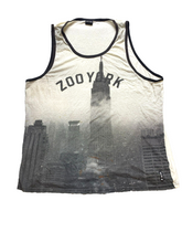 Load image into Gallery viewer, Zoo York Shirt Adult 2XL XXL Ivory Black Empire State Building Tank AOP Mens
