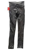 Load image into Gallery viewer, SPANX Leggings Womens Small (23x27) Black Faux Leather Stretch Pull On Biker NWT
