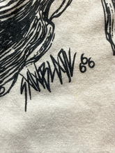 Load image into Gallery viewer, Sawblade Shirt Adult Large Ice Gray Grim Reaper Grunge Horror Deathcore Mens