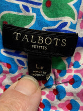 Load image into Gallery viewer, Talbots Shirt Womens Large Petites Colorful Patchwork Flower Button Up Ladies