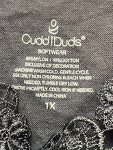 Load image into Gallery viewer, Cuddl Duds Shirt Womens 1X Black Tank Venice Applique Softwear Nylon Plus NWT