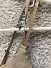 Load image into Gallery viewer, Lucky Brand Sports Bra Womens Large Taupe Double Strap Nylon Spandex Yoga Padded