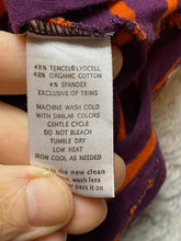 Load image into Gallery viewer, Horny Toad Shirt Womens Medium Purple Orange Stripes Organic Tencel Spandex Lady