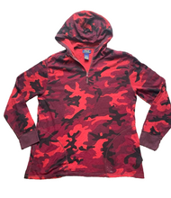 Load image into Gallery viewer, POLO Ralph Lauren Shirt Adult Large Red Camo 1/4 Zip Thermal Hoodie Pullover Men