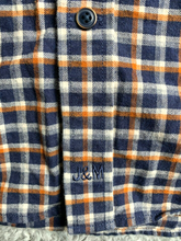 Load image into Gallery viewer, Johnston & Murphy Shirt Adult Small Navy Orange Flannel Button Up Casual Mens
