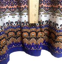 Load image into Gallery viewer, Haani Dress Womens 2X Tan Blue Keyhole Bohemian Boho Spandex Sheath Ladies