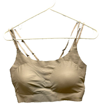 Load image into Gallery viewer, Lucky Brand Sports Bra Womens Large Taupe Double Strap Nylon Spandex Yoga Padded