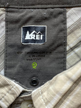 Load image into Gallery viewer, REI Shirt Adult Extra Large Tan Plaid Button Up Outdoor Chest Pocket Casual Mens