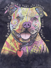 Load image into Gallery viewer, The Mountain Sweatshirt Adult Large Dark Brown Dog Beware Pit Bull Indie Mens