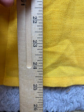 Load image into Gallery viewer, Tmima Shirt Womens Extra Small Sunflower Yellow Lace Up Buttons Slit Blouse