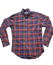 Load image into Gallery viewer, Ralph Lauren Shirt Adult Small Red Blue Plaid Classic Fit Flannel Blue Pony Mens