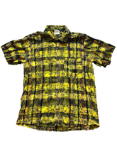 Load image into Gallery viewer, El Gringo Imports Shirt Adult Medium Yellow Black Plaid Button Up Casual Mens