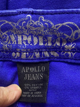 Load image into Gallery viewer, Apollo Jeans Womens 9 (31x29) Blue Spandex Stretch Tapered 5 Pockets Casual Lady