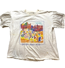 Load image into Gallery viewer, Vintage Ruff Hewn Shirt Adult OSFA Ivory Single Stitch Summer Vacation Artsy Men