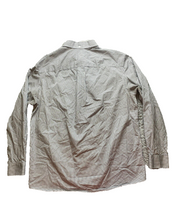 Load image into Gallery viewer, Duluth Trading Co Shirt Adult Medium Navy Gray Wrinkle Fighter Untucked Mens